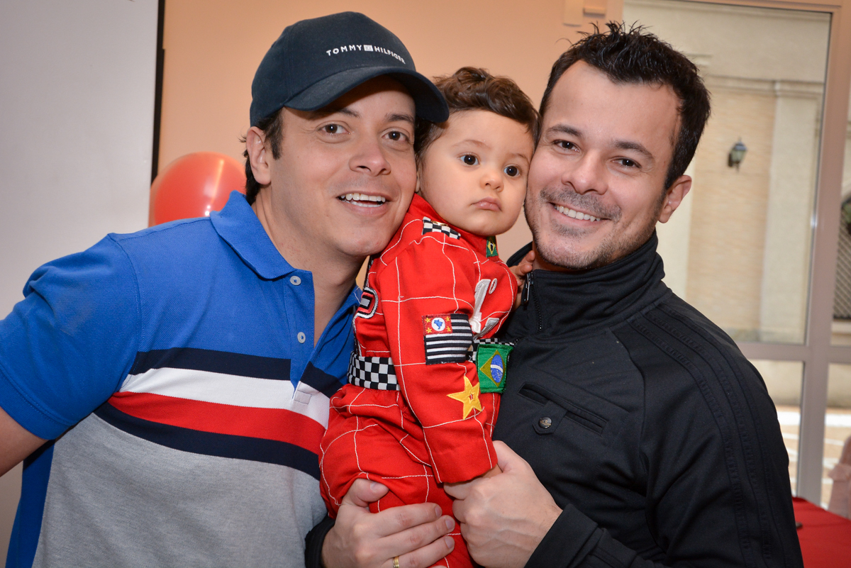 foto com o pai e tio