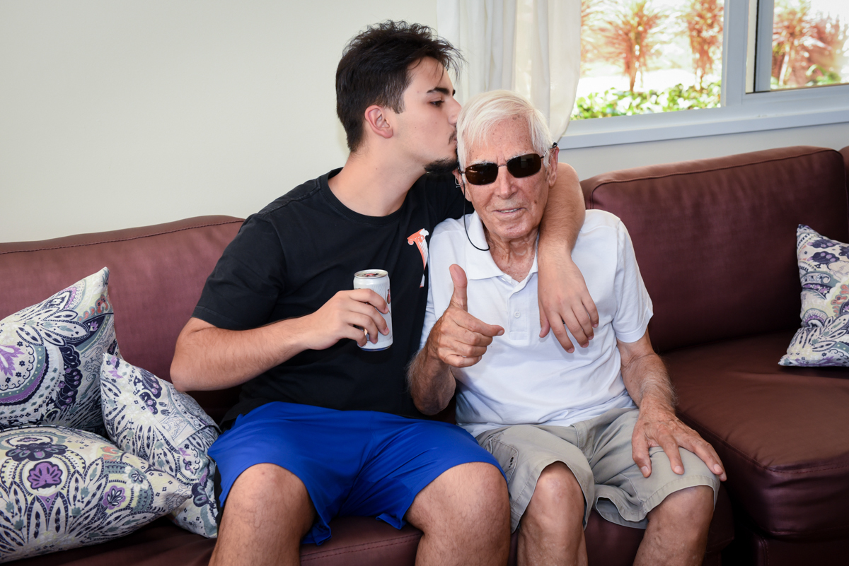 foto com o avo querido
