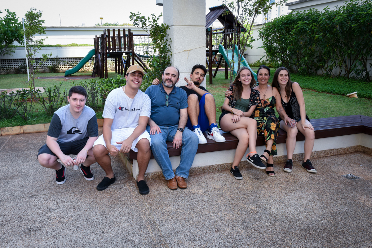 foto com os amigos