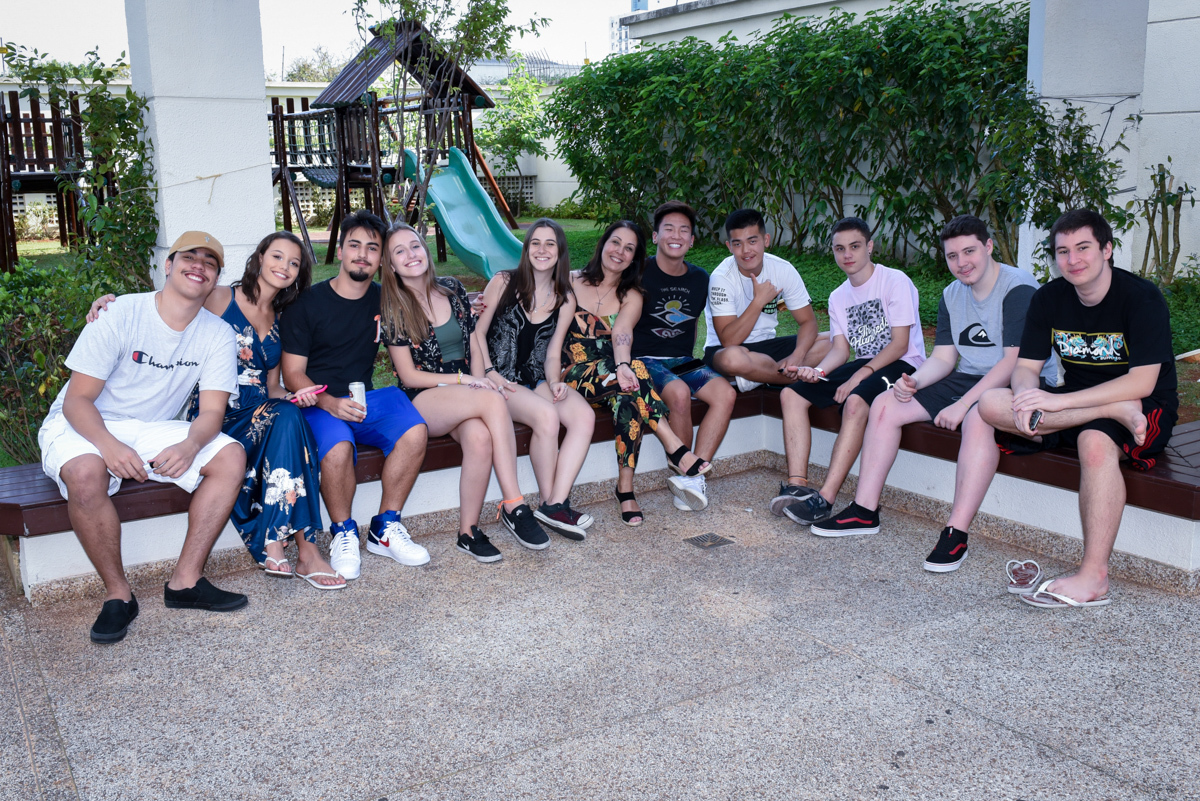reunido os amigos para a foto