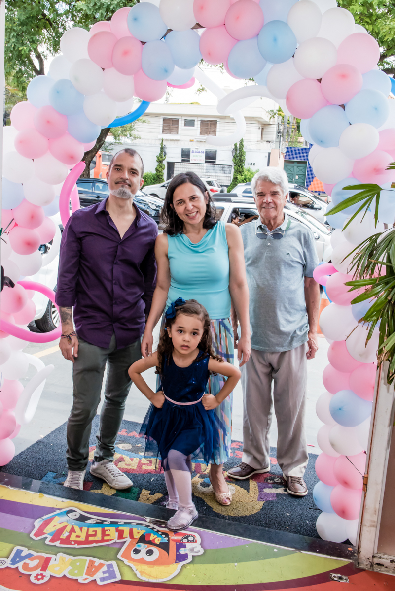 entrada da família para a festa