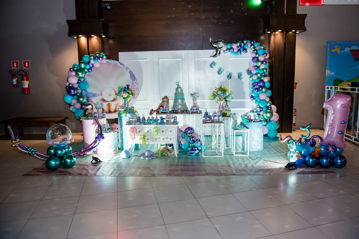 mesa temática fundo do mar