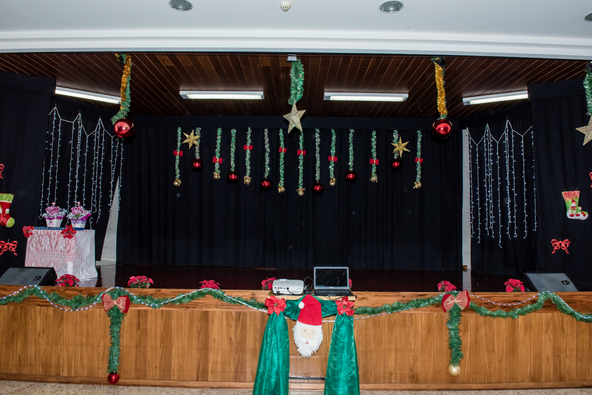 espaço decorado para formatura