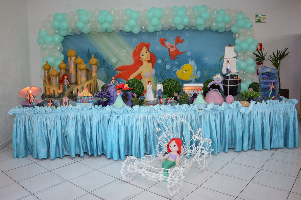mesa decorada ariel no Buffet Fábrica da Alegria, Morumbi, SP