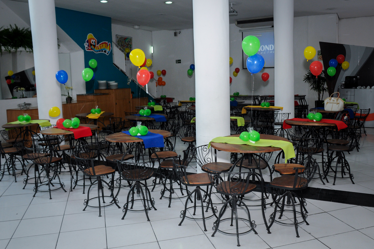 decoração do Buffet Fábrica da Alegria Morumbi