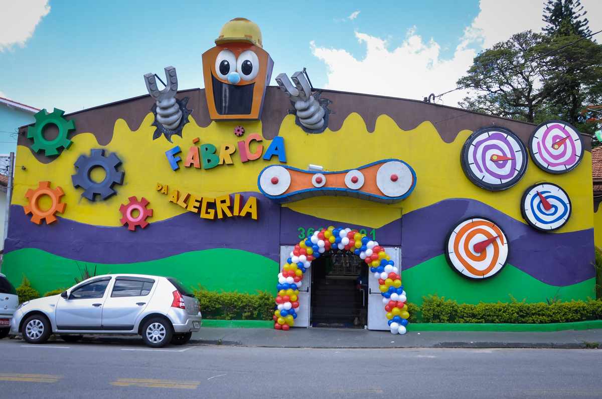 Buffet Fábrica da Alegria, Osasco, festa do Levi 1 aninho, tema da festa Bob zoom