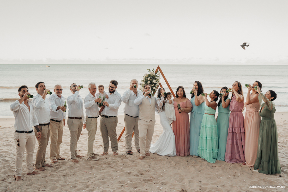 Fotos criativas com padrinhos de casamento