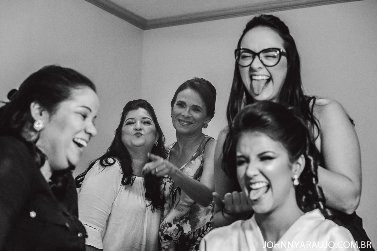 momento de descontração no dia de noiva