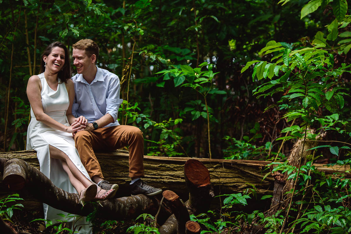 ensaio em locais arborizados