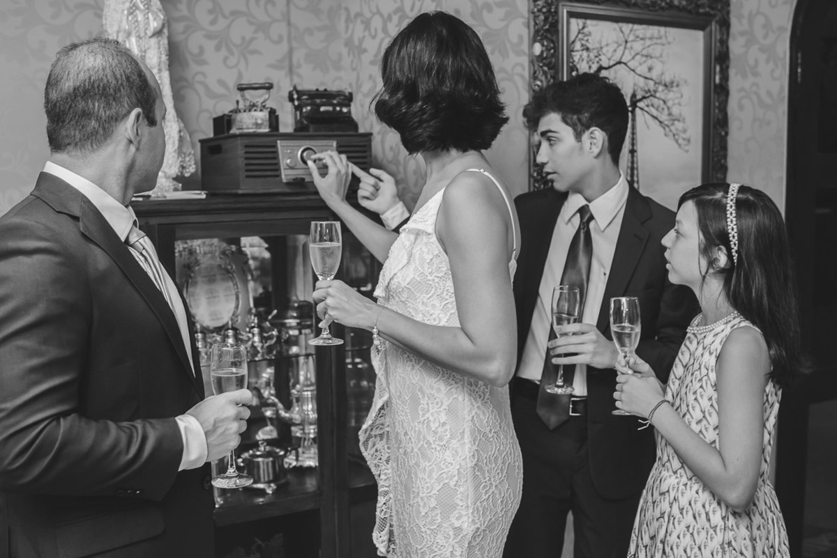 iniciando a festa de casamento