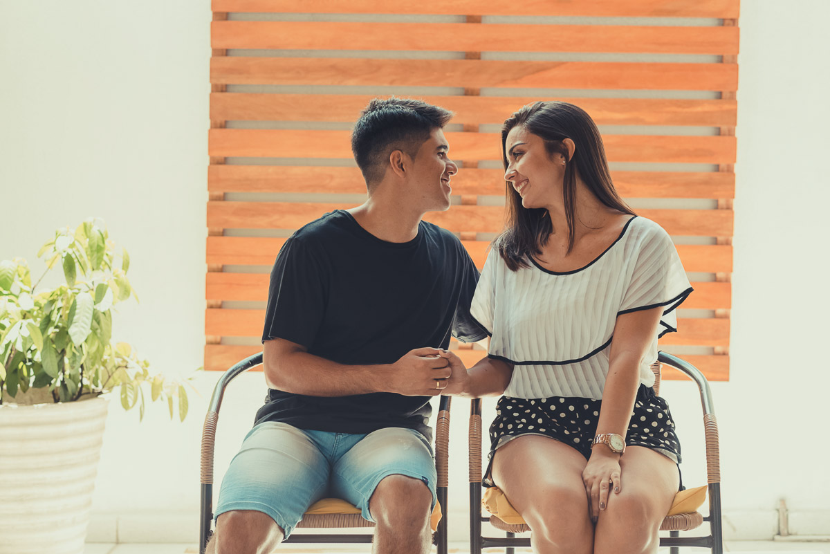 namoro no terraço de casa