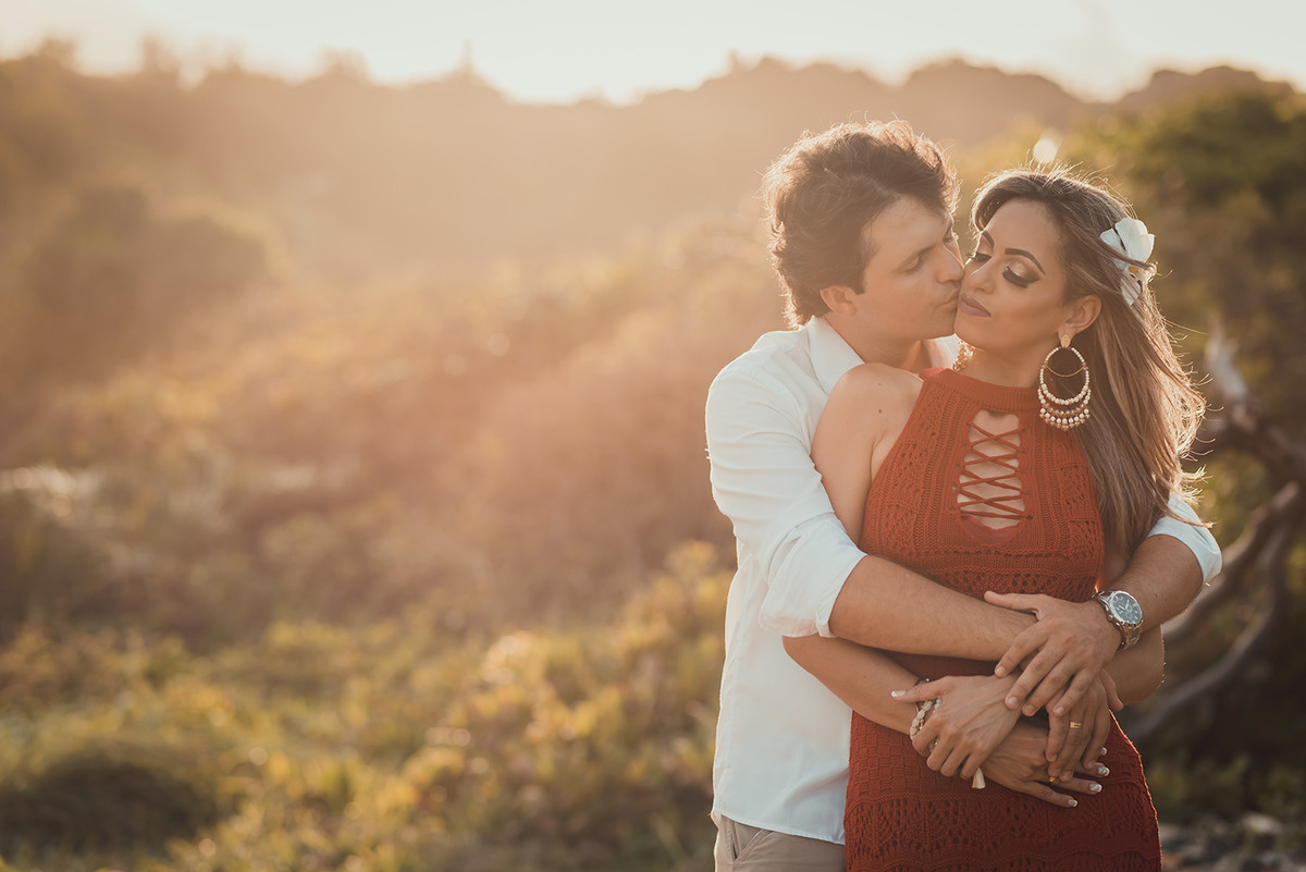 ensaio de casal no por do sol