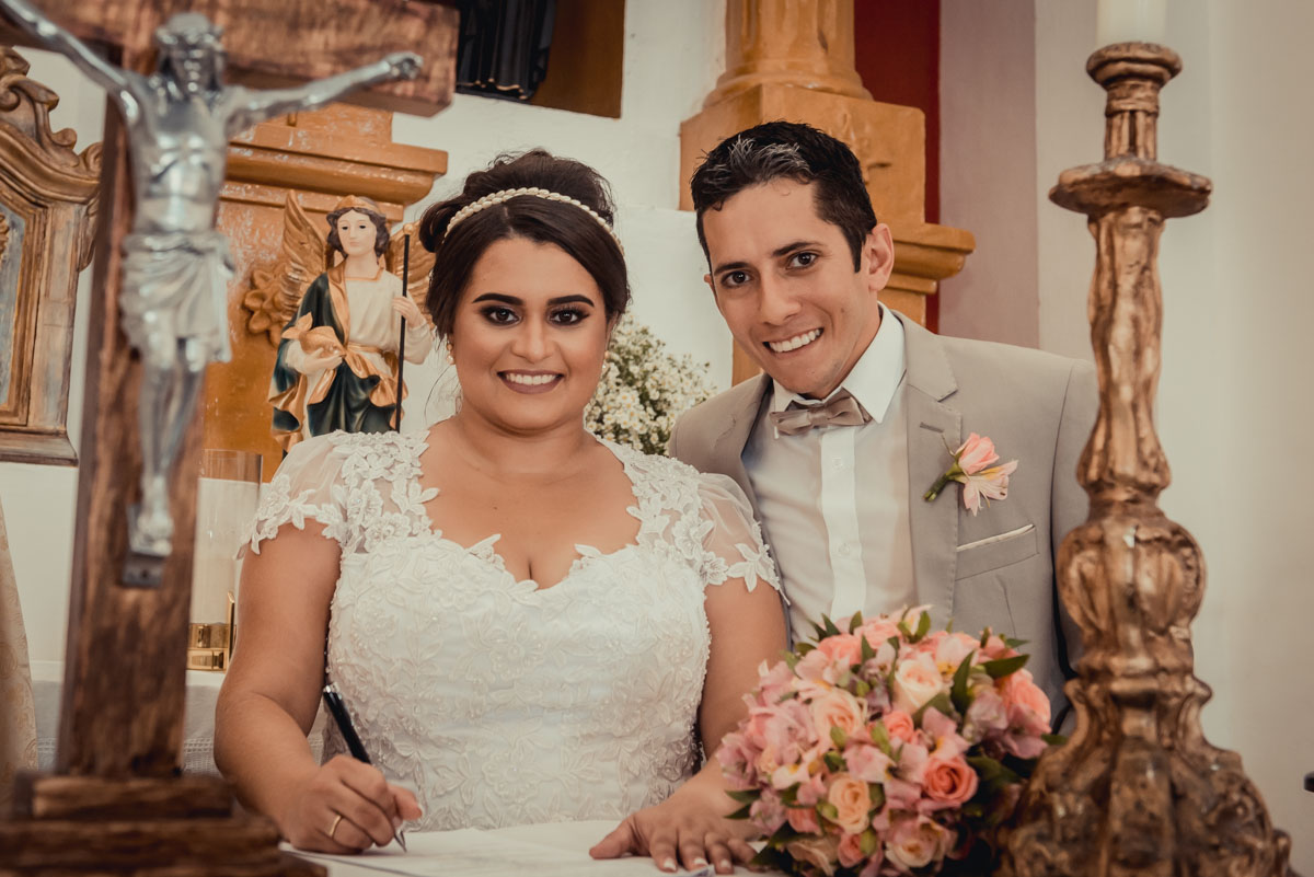 Assinatura dos noivos