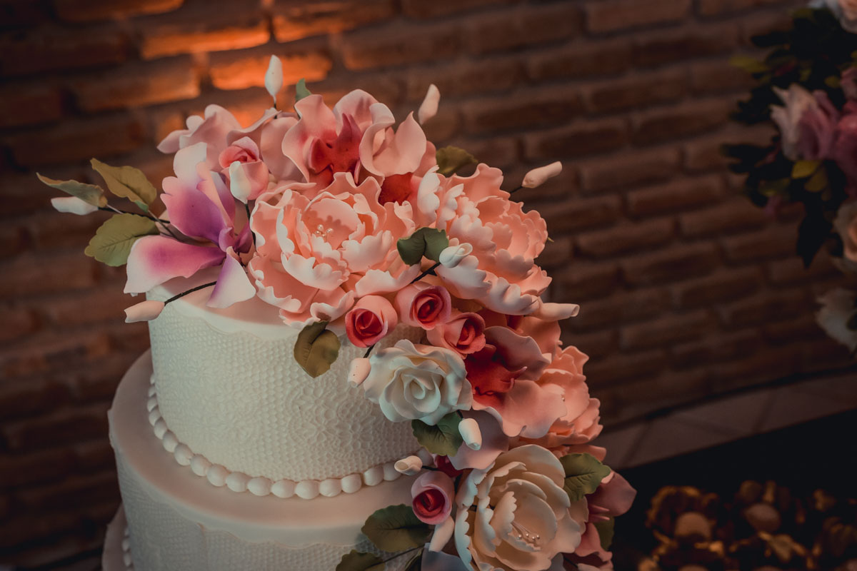 detalhes do bolo de casamento