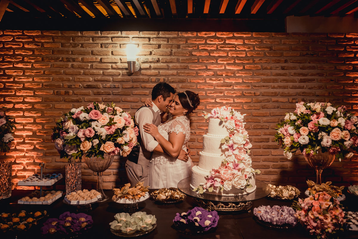 Foto dos noivos na festa