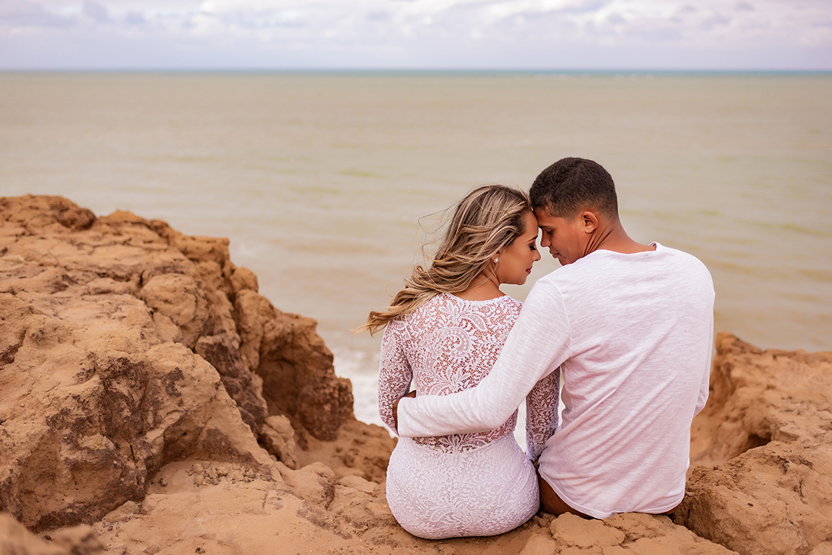 Ensaio Romântico dos Noivos Nayara e Jeferson. Litoral Sul Paraíba Brasil