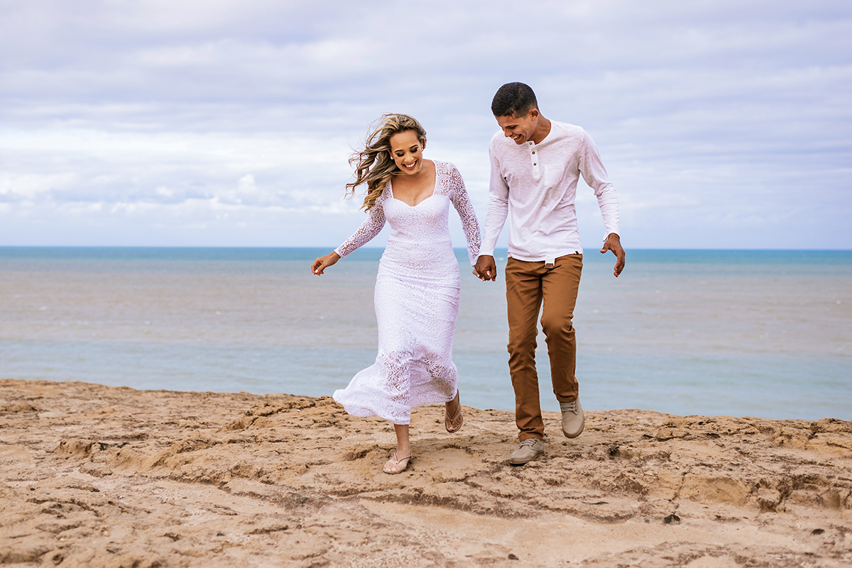 Ensaio Romântico dos Noivos Nayara e Jeferson. Litoral Sul Paraíba Brasil