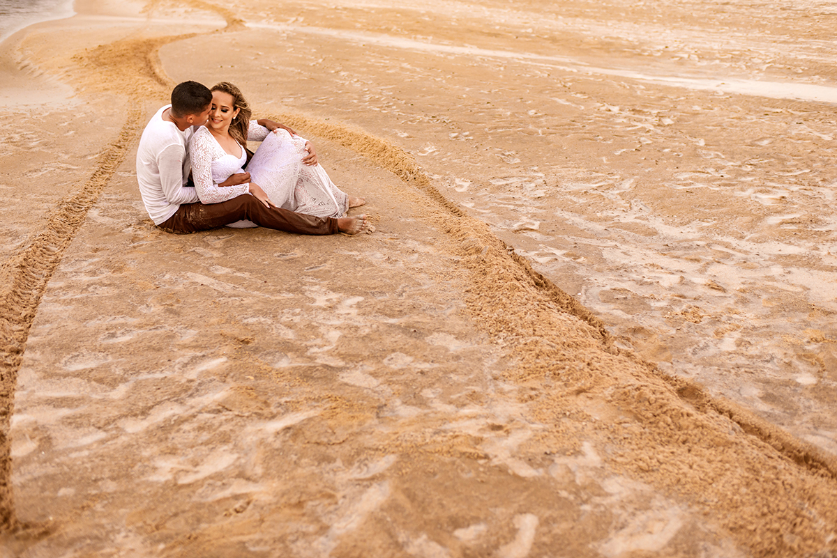 Ensaio Romântico dos Noivos Nayara e Jeferson. Litoral Sul Paraíba Brasil