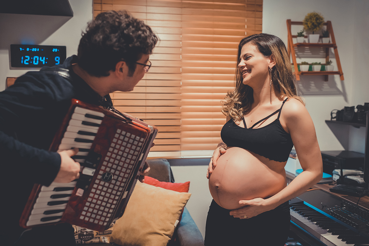 momento em que o casal faz aquilo que mais ama e comemora a chegada do novo herdeiro