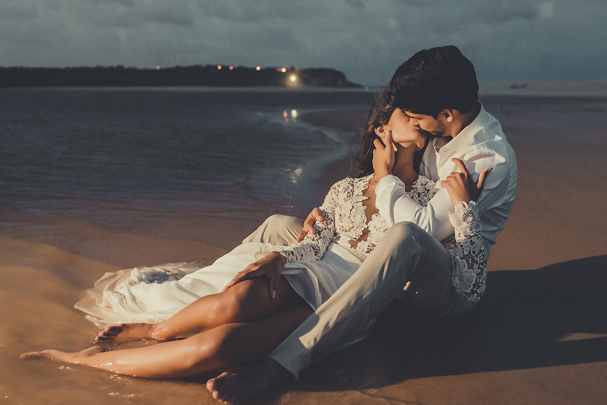 ensaio romântico a noite