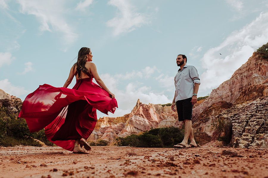 Momento do ensaio pré wedding