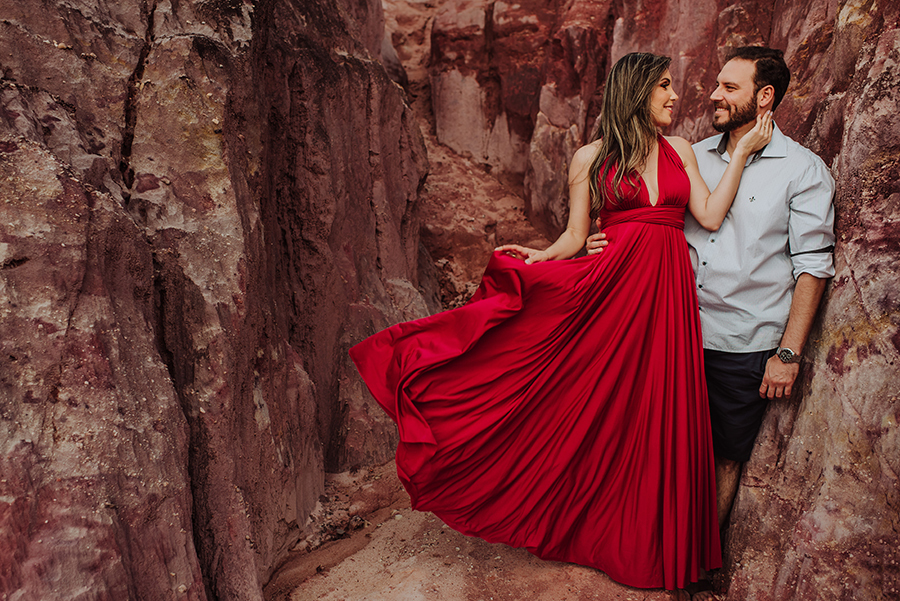 Vestido de noiva para ensaio pré-casamento