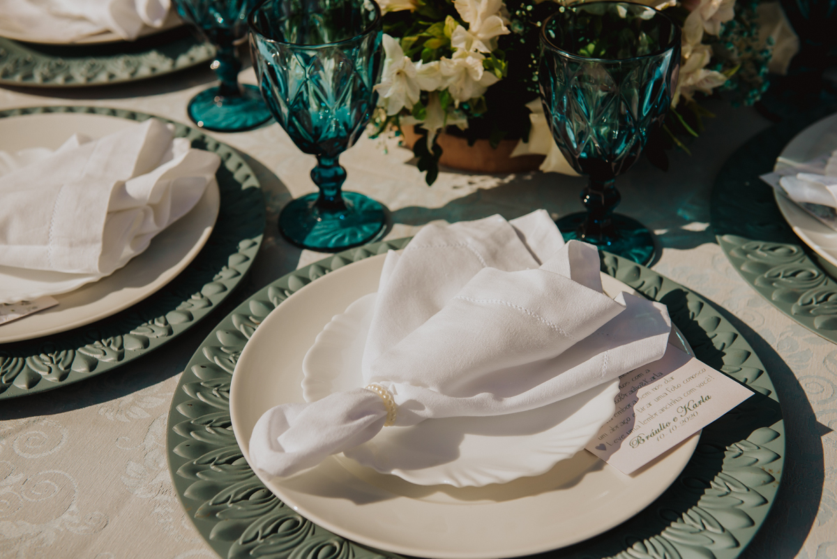 Guardanapo e Cardápio de mesa - Detalhes