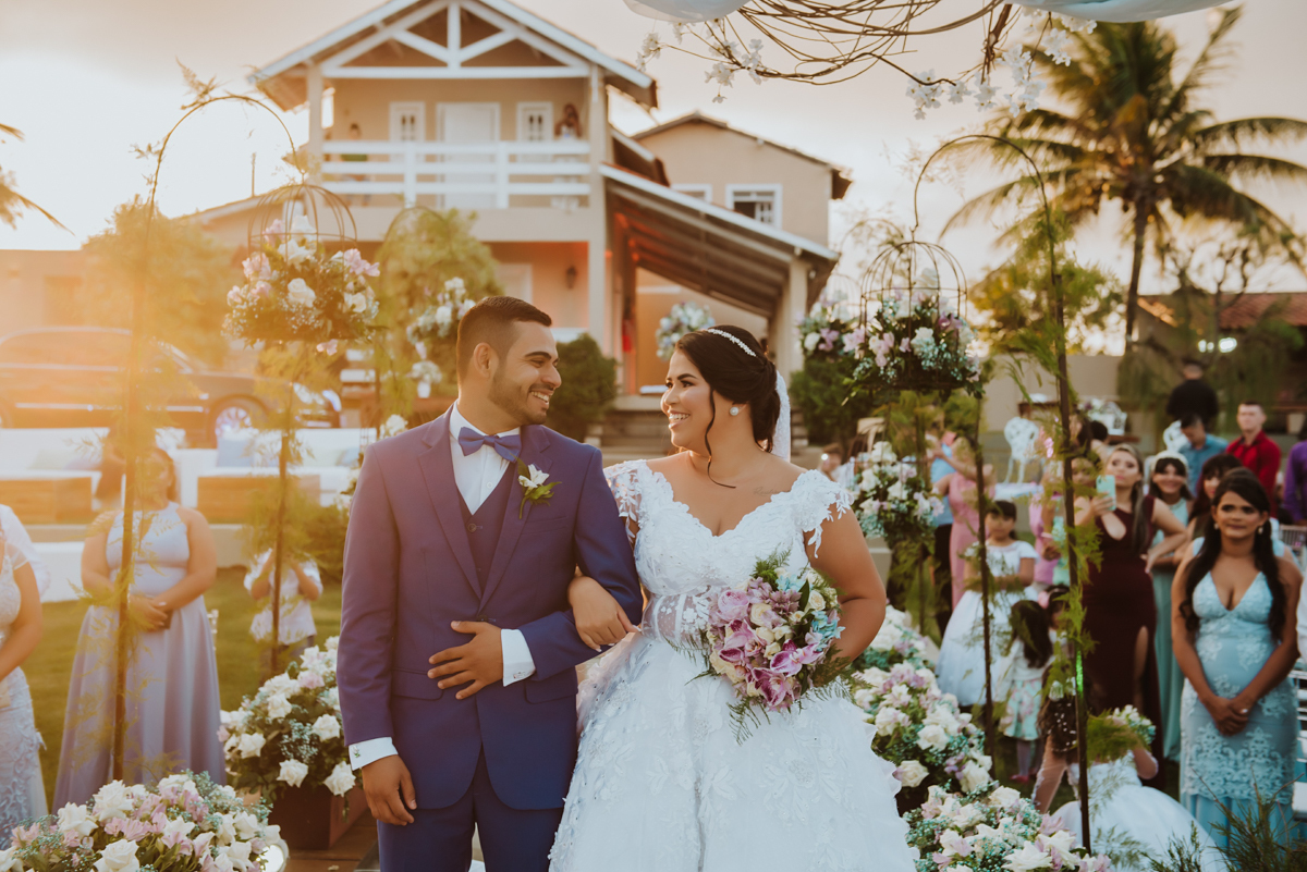 Cerimonia de casamento mirante por do sol