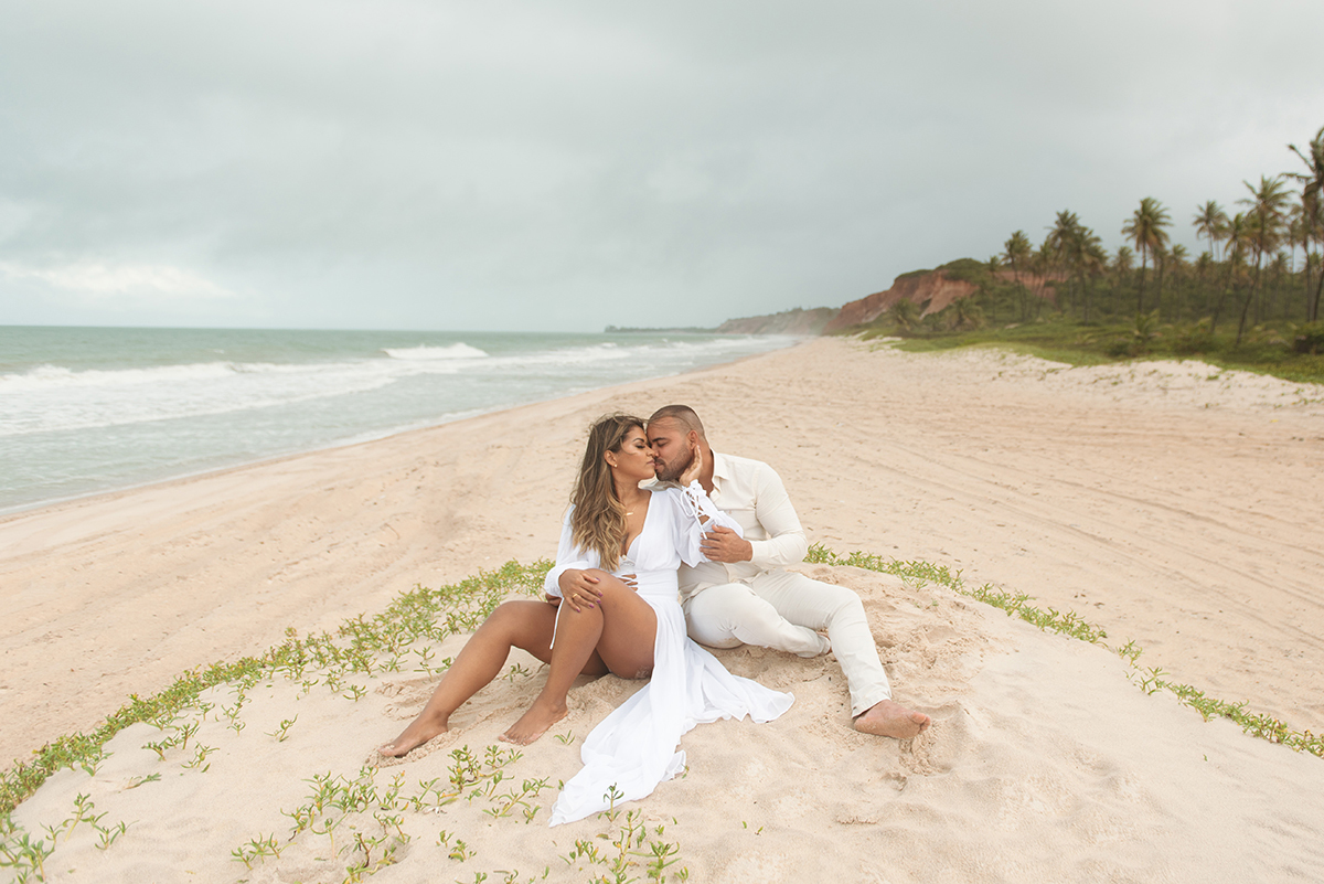 O mais belos lençóis de areia para um casamento pé na areia em João Pessoa 
