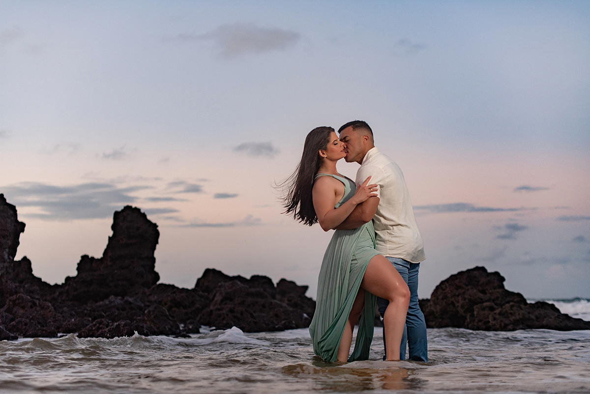 Ensaio de casamento na praia