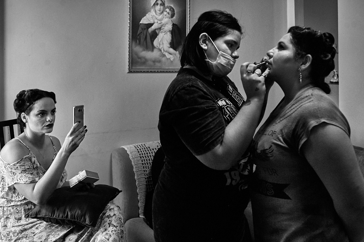 maquiagem, foto preto e branco, foto em camada