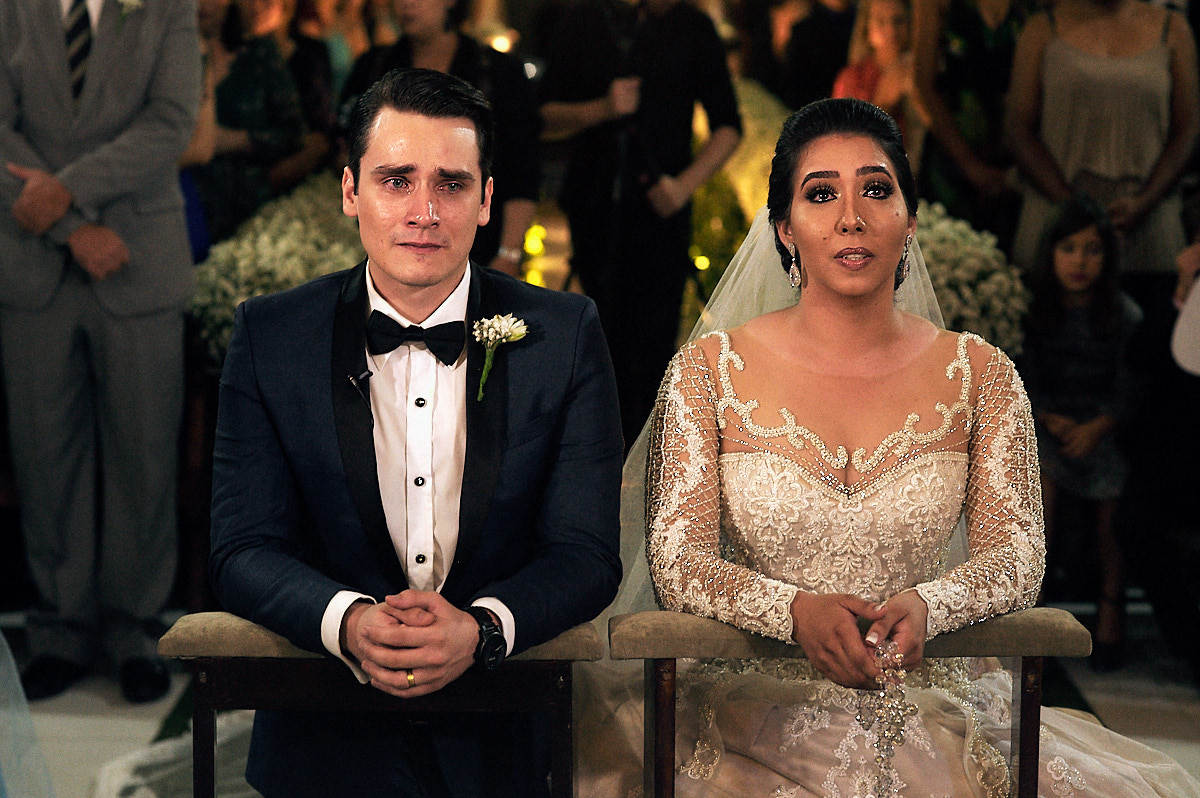 casamento Ohana e Igor por 4Mãos Fotografias, noivos chorando na cerimonia