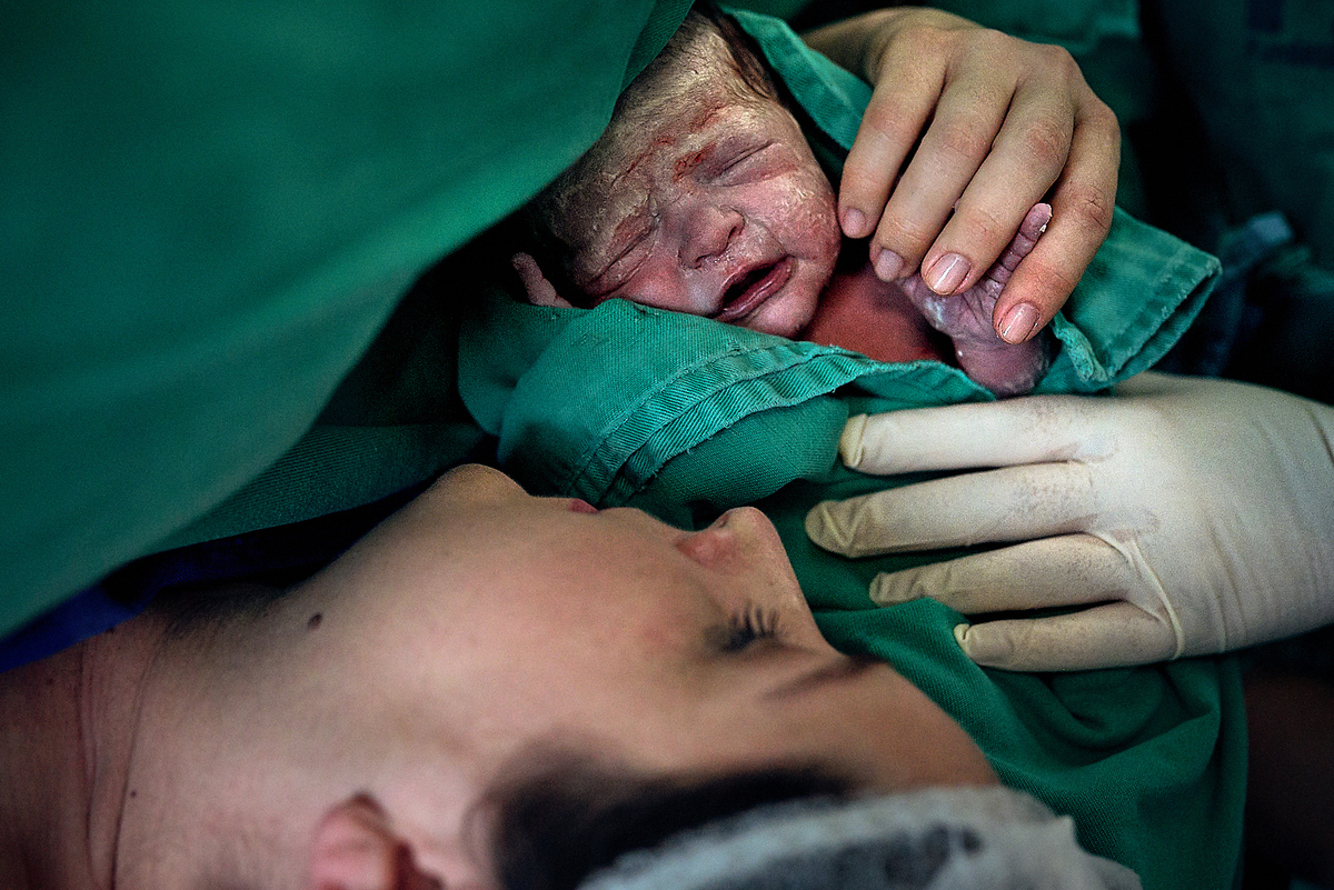 registro do parto de Mariana, filha de Larissa e Juninho