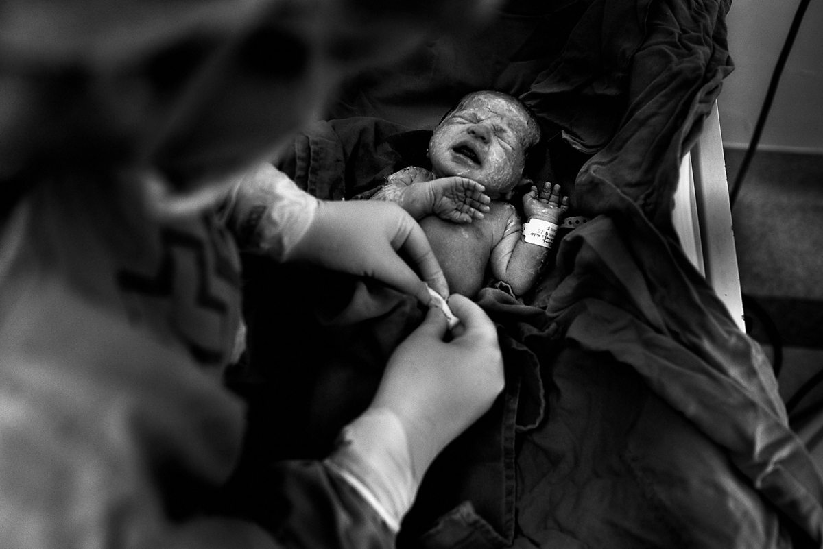 registro do parto de Mariana, filha de Larissa e Juninho