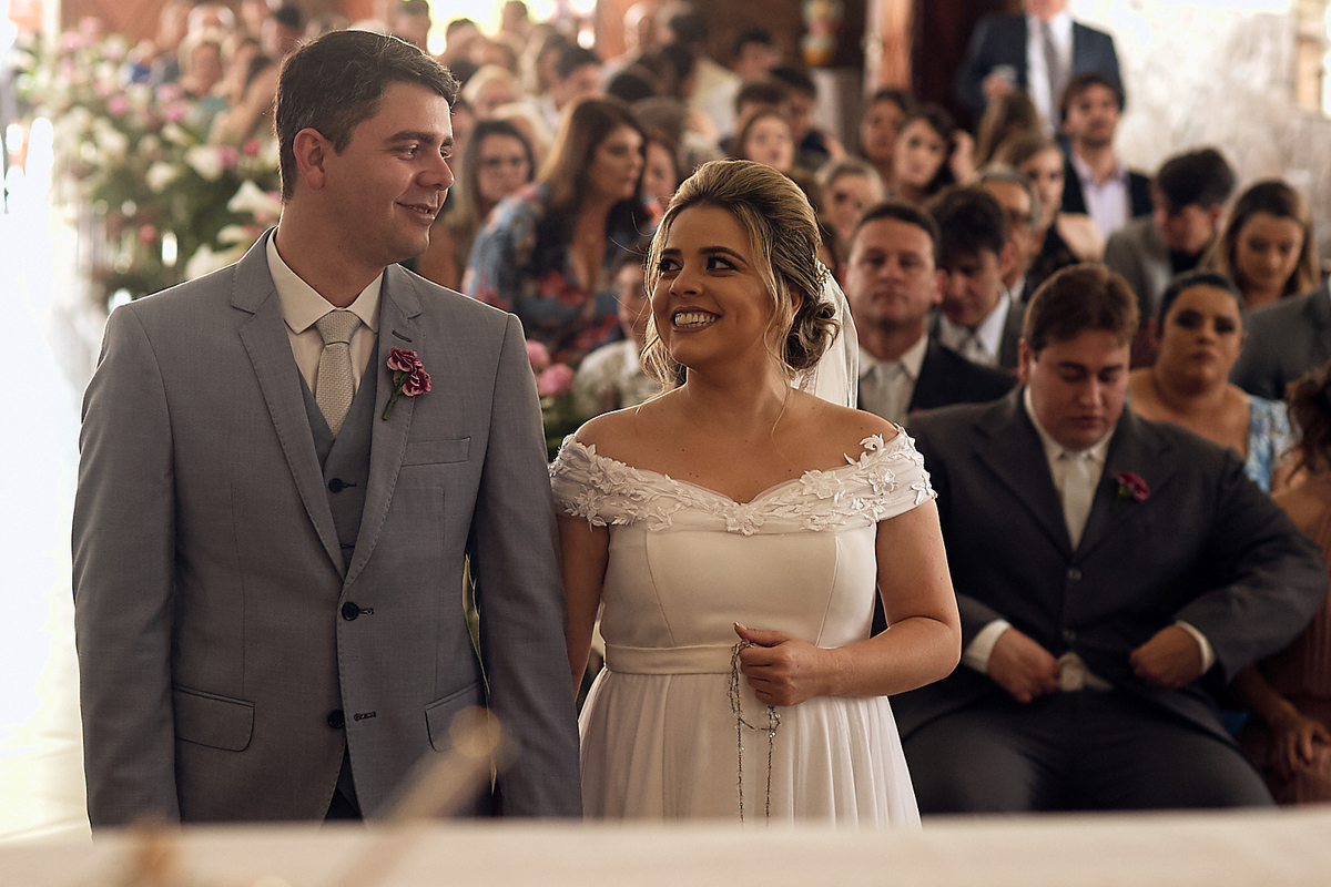 casamento de Larissa e Hestephanio em Campina Grande - Paraíba, hora da cerimonia