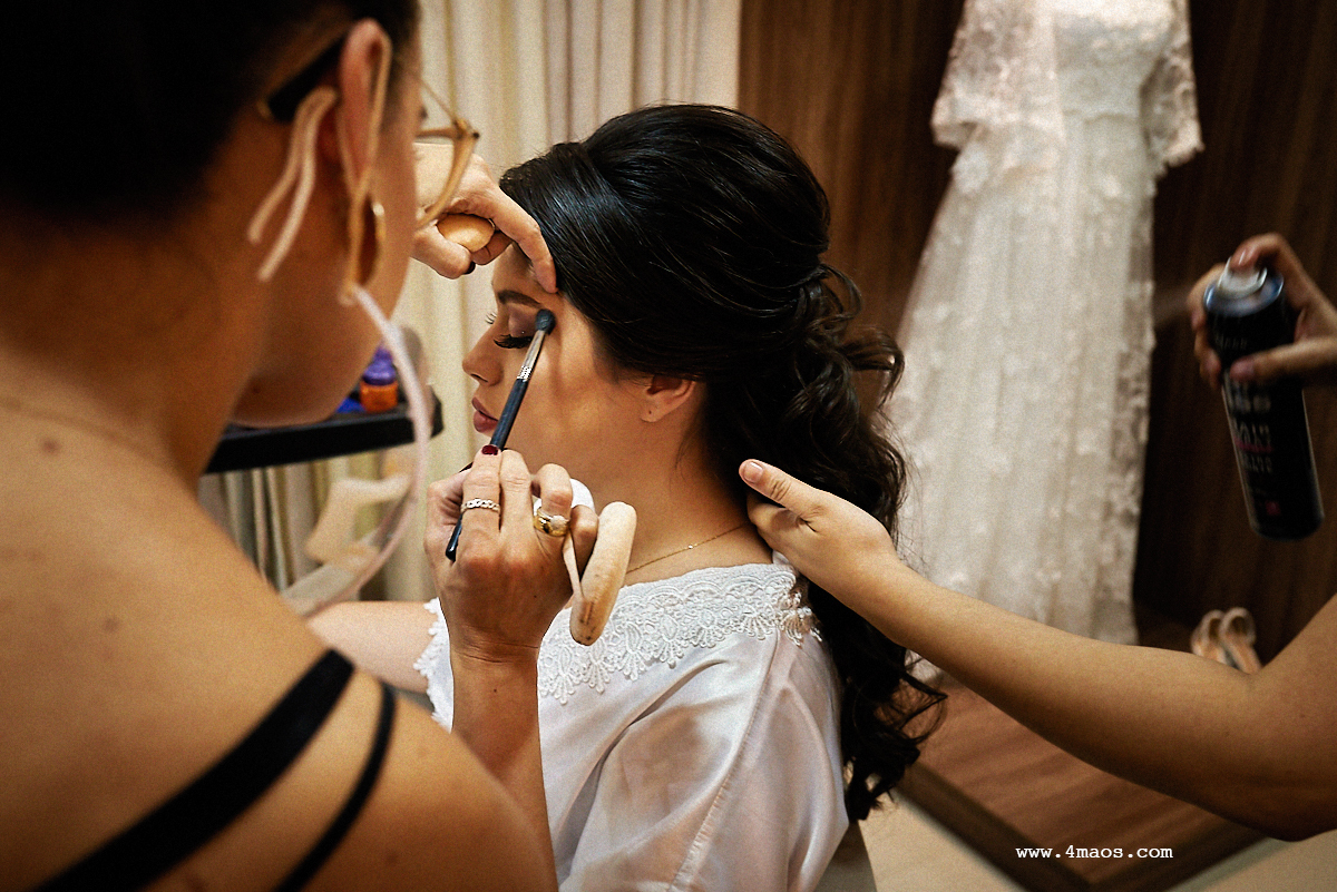 casamento Gabi e Jardel por 4Mãos Fotografias, making of da noiva