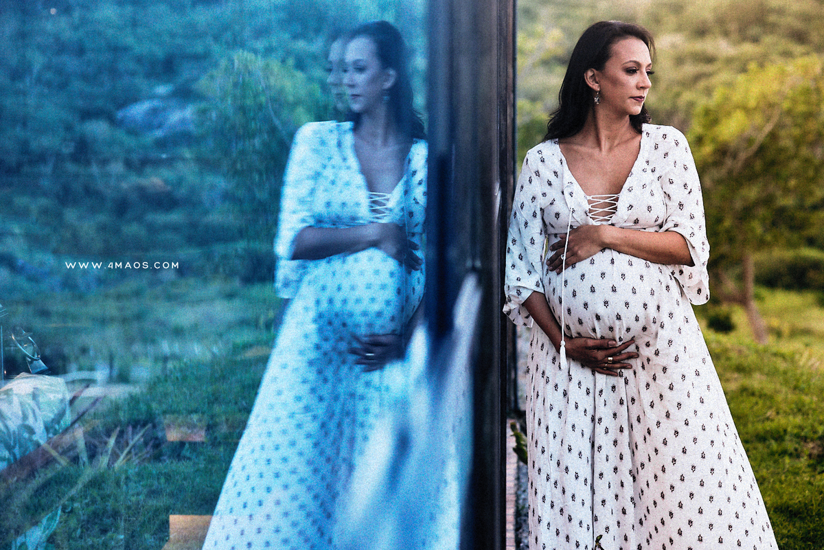 ensaio de gestante de Gabi e João na pousada Villas da Serra por 4Mãos Fotografias - 