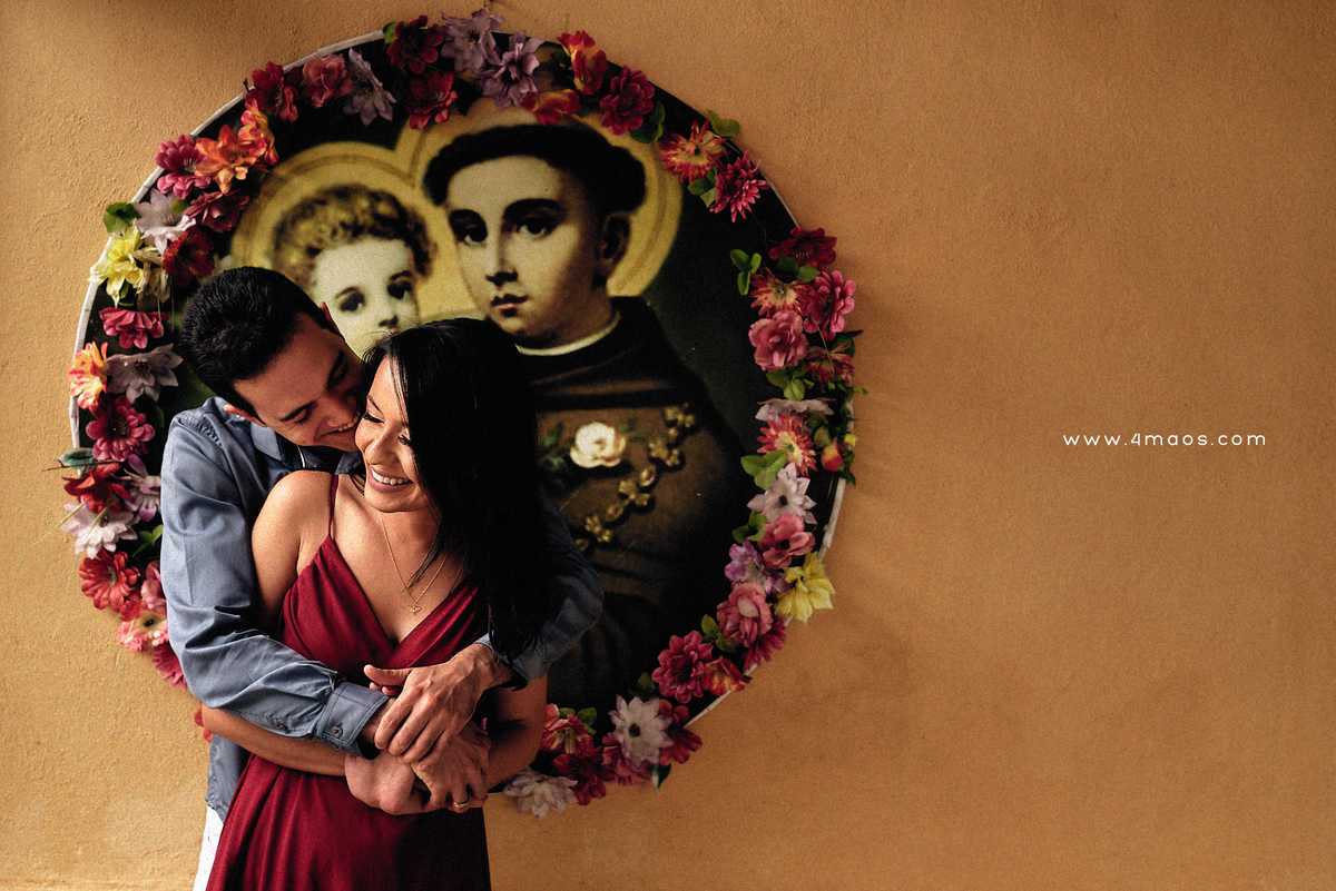 ensaio de pre casamento de Karol e Daniel por 4Mãos Fotografias na Casa de Cumpadi