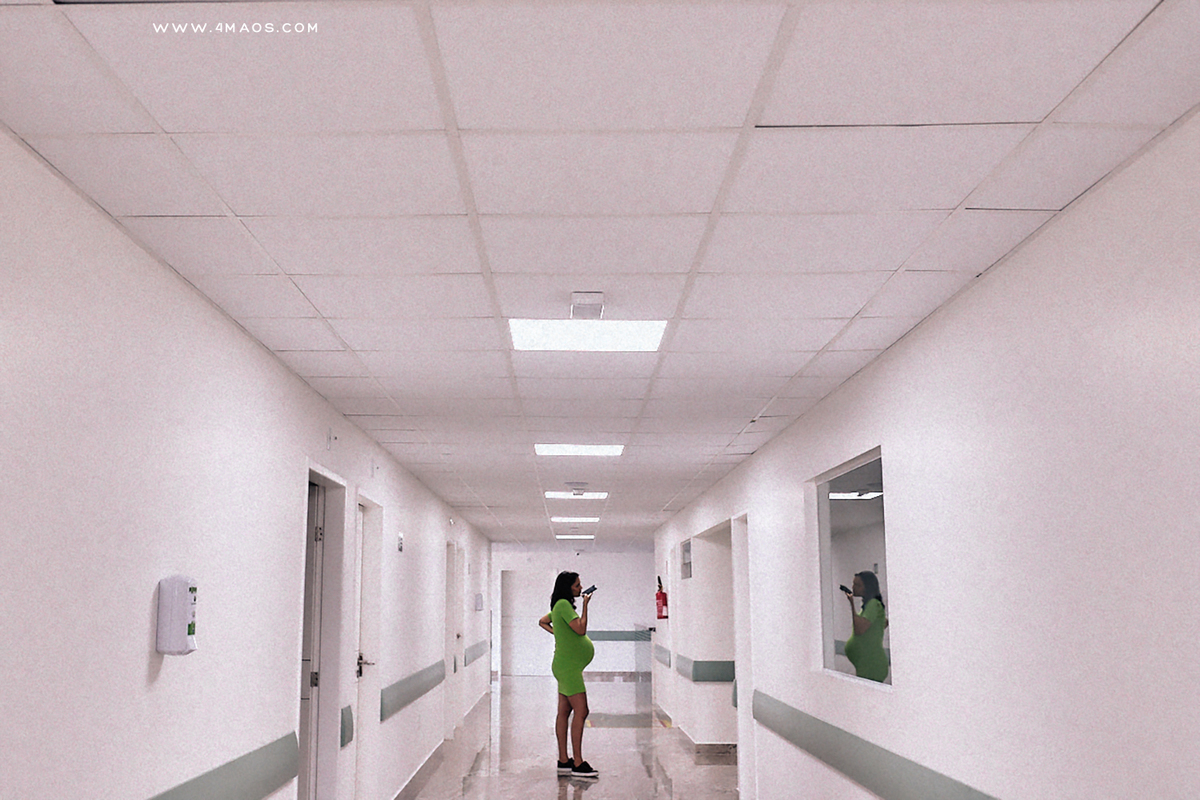 parto de Kamila a espera de Matheus no Hopital Santa Clara, parto cesária, fotografia documental por 4Mãos Fotografias