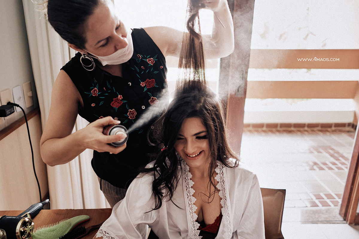 casamento de dani e victor por 4Mãos Fotografias, making of da noiva