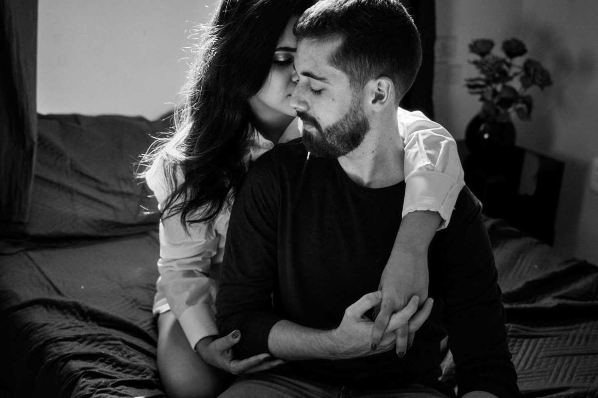 ensaio do casal Kelly e Victor em casa