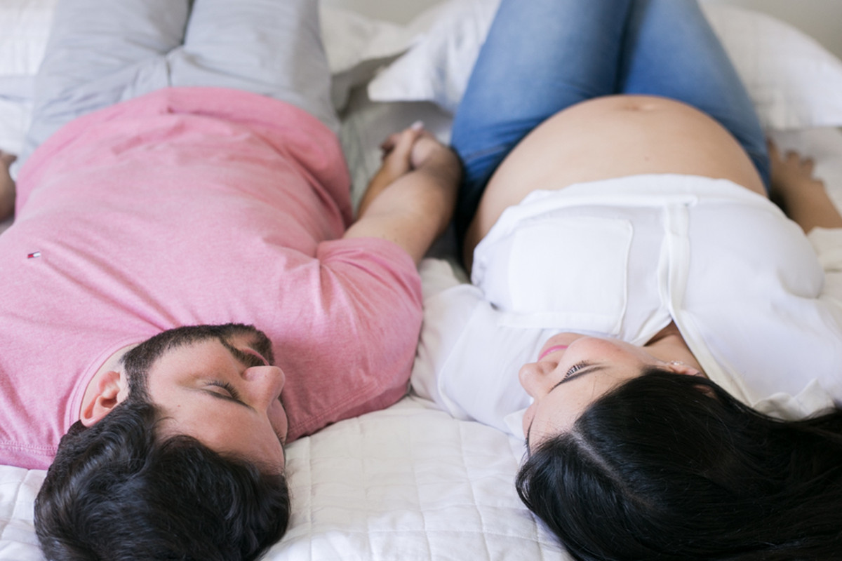 Milene e Diego esperando a Maju – Ensaio de Gestante