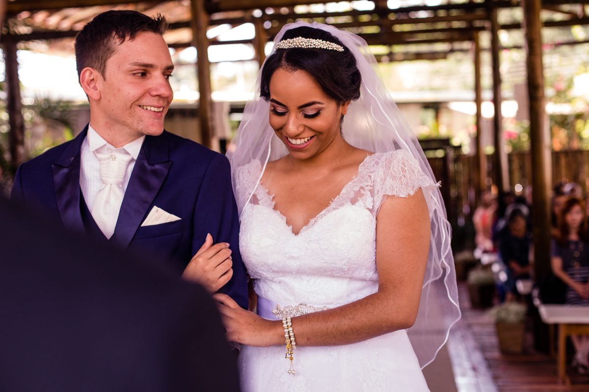 Fotografia de casamento cerimônia noivo e noiva