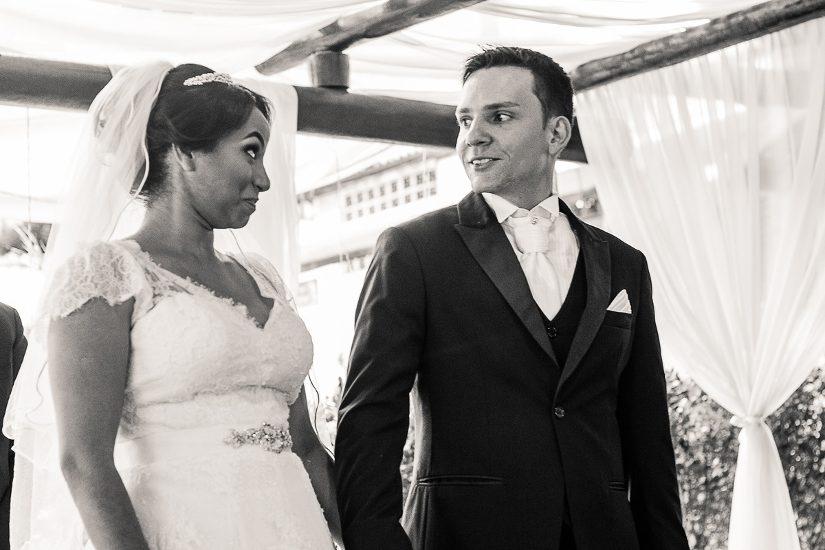 Fotografia de casamento cerimônia noivo e noiva