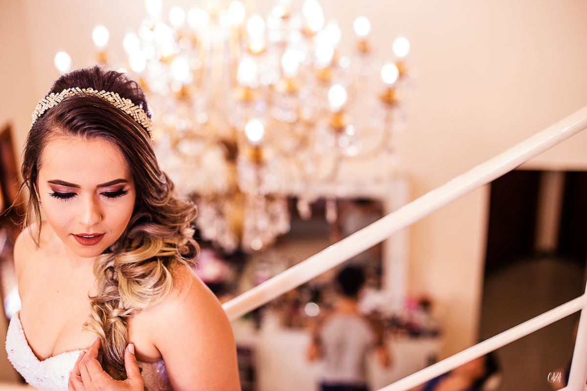 Fotografia casamento dia da noiva maquiagem, cabelo e vestido