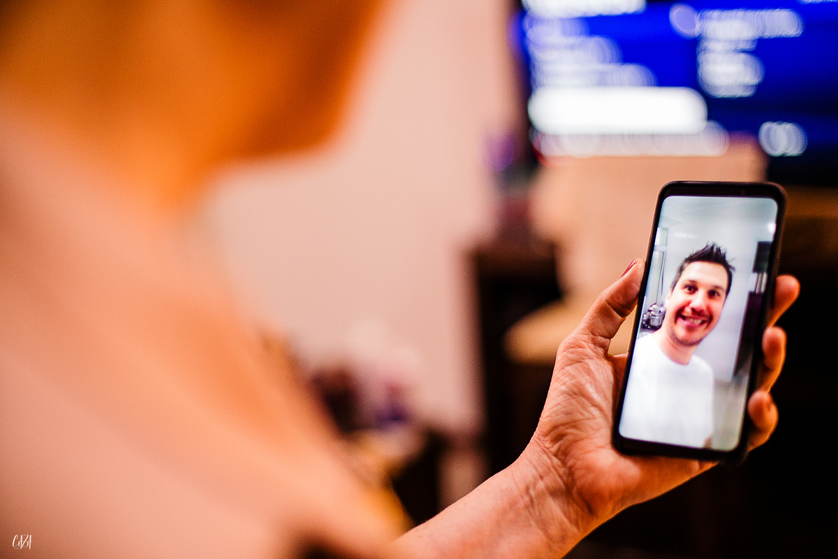 Fotografia de casamento dia da noiva com irmão