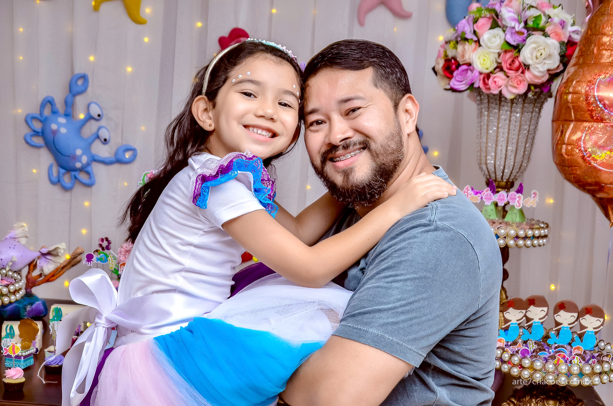 Valentina com seu pai
