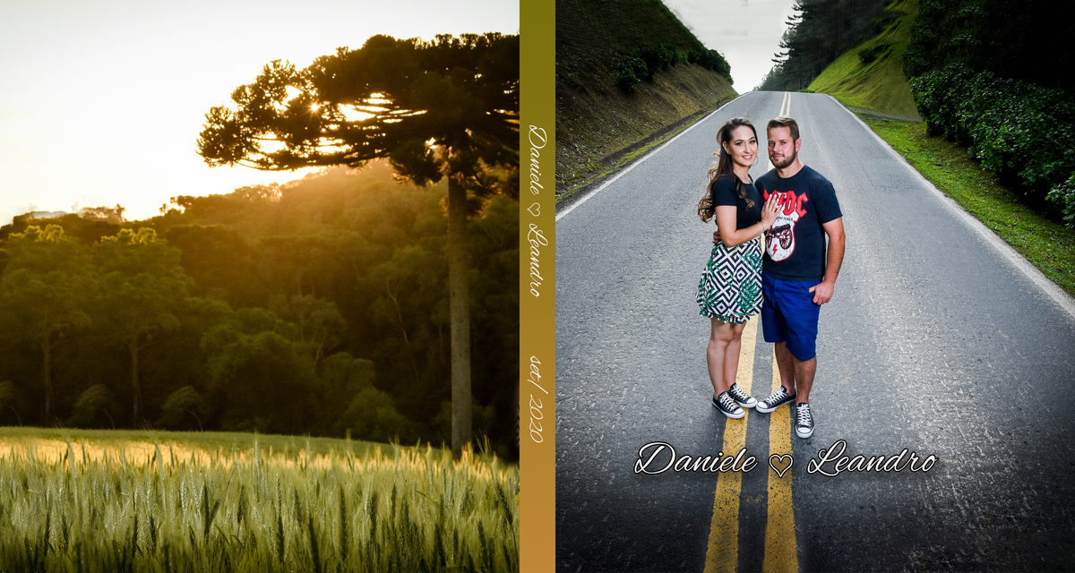 Álbum Livro encadernado de casamento.