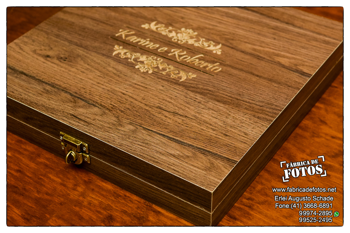 Estojo de álbum de casamento.