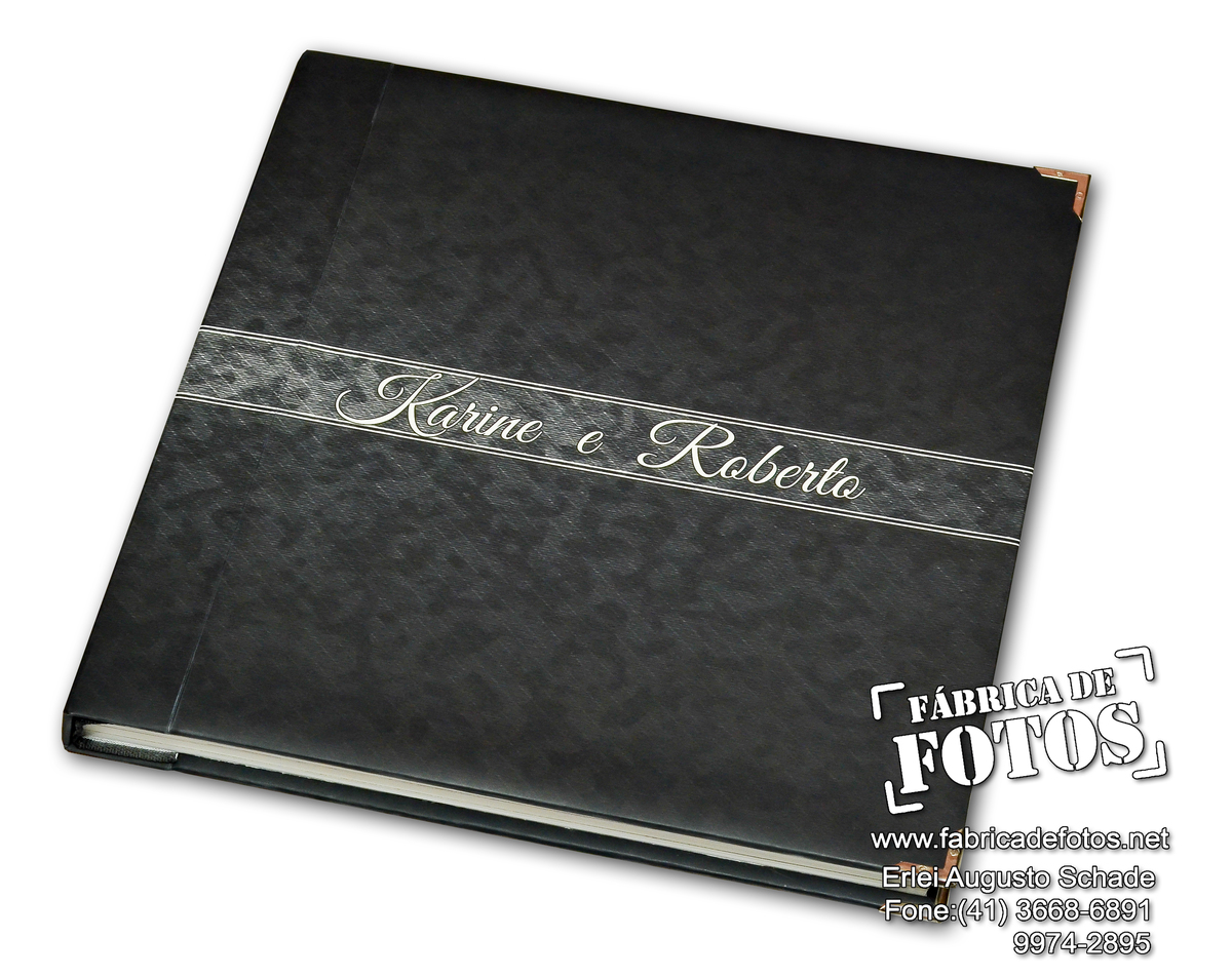 Álbum Livro encadernado de casamento.